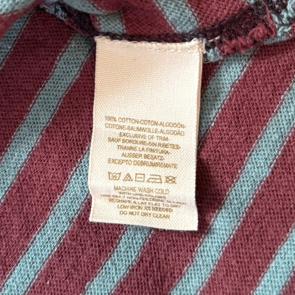 FREE PEOPLE We The Free Vintage Call Back Striped Henley Lace Long Sleeve Top - Picture 5 of 5